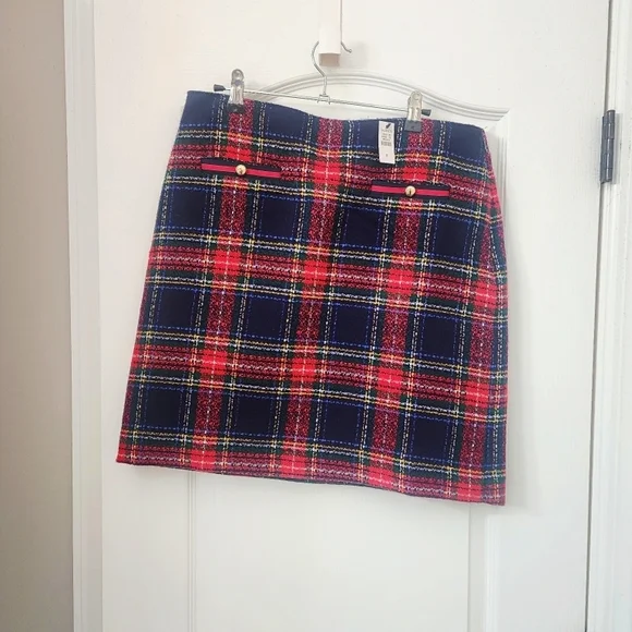 NWT Talbots Glee Plaid A- Line Skirt - Picture 4 of 7